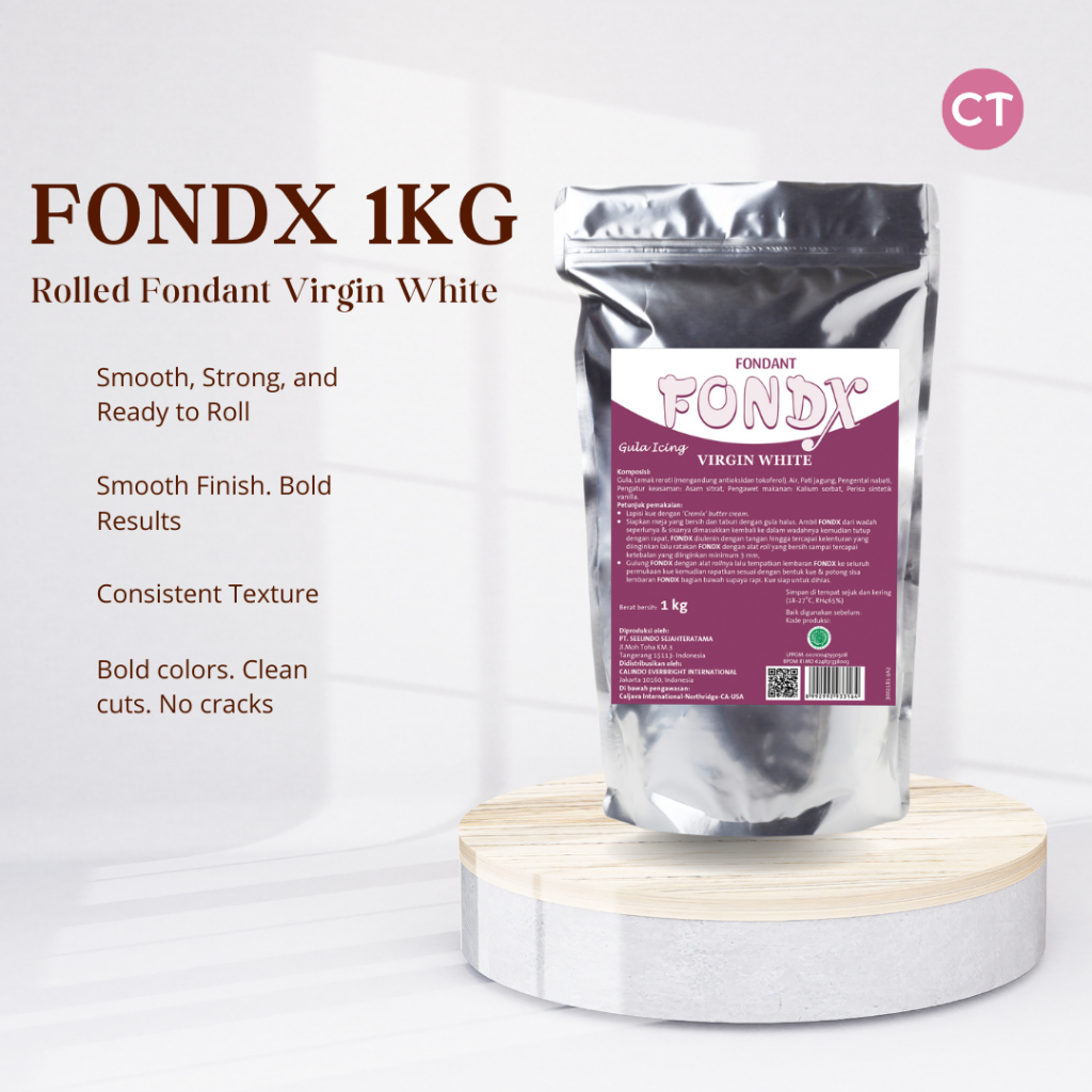 

FONDX Fondant Virgin White Gula Icing Putih Fondant 1kg