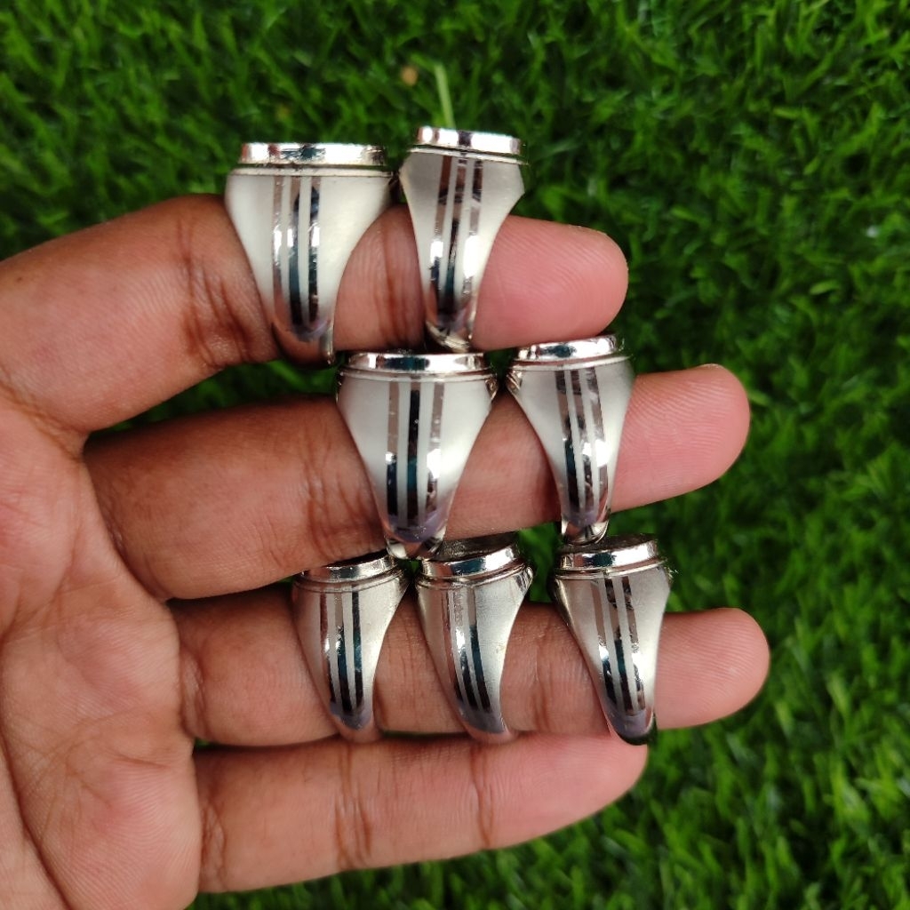 ( HARGA PERKODI ) GROSIR RING ALPAKA DOFF GARIS TANAM / EMBAN SUPER DOFF GARIS KUALITAS PREMIUM