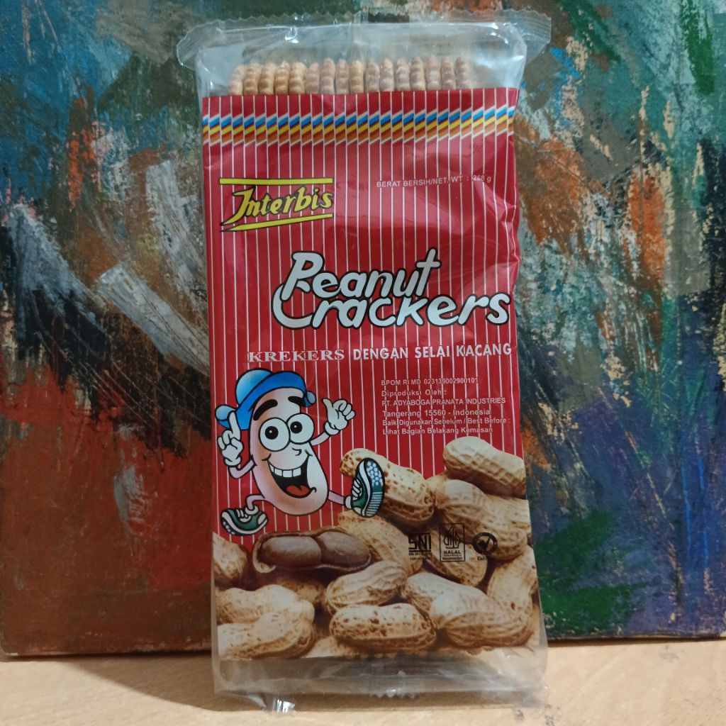 

Interbis 268gr Peanut Crackers Biscuit Krekers dengan Selai Kacang