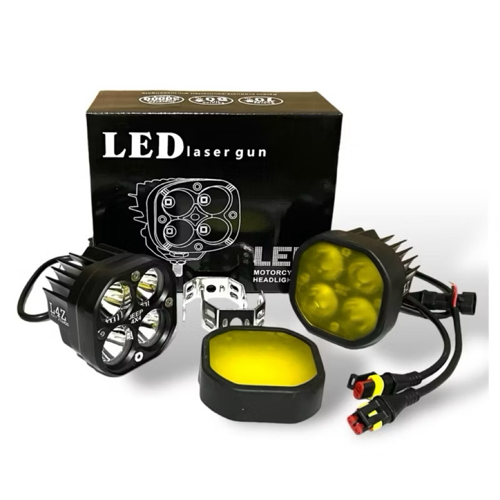 Lampu Tembak Cree L4Z 4Mata Spotlight - Lampu Tembak Sorot 4 Mata L4Z - Lampu Tembak L4Z Plus Lensa