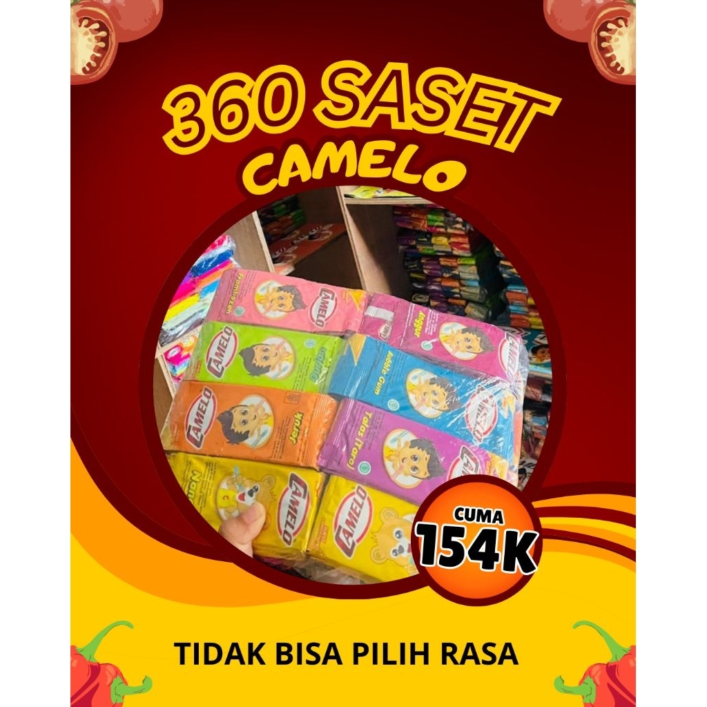 

360 SASET SERBUK CAMELO MIX (tidak bisa pilih rasa)