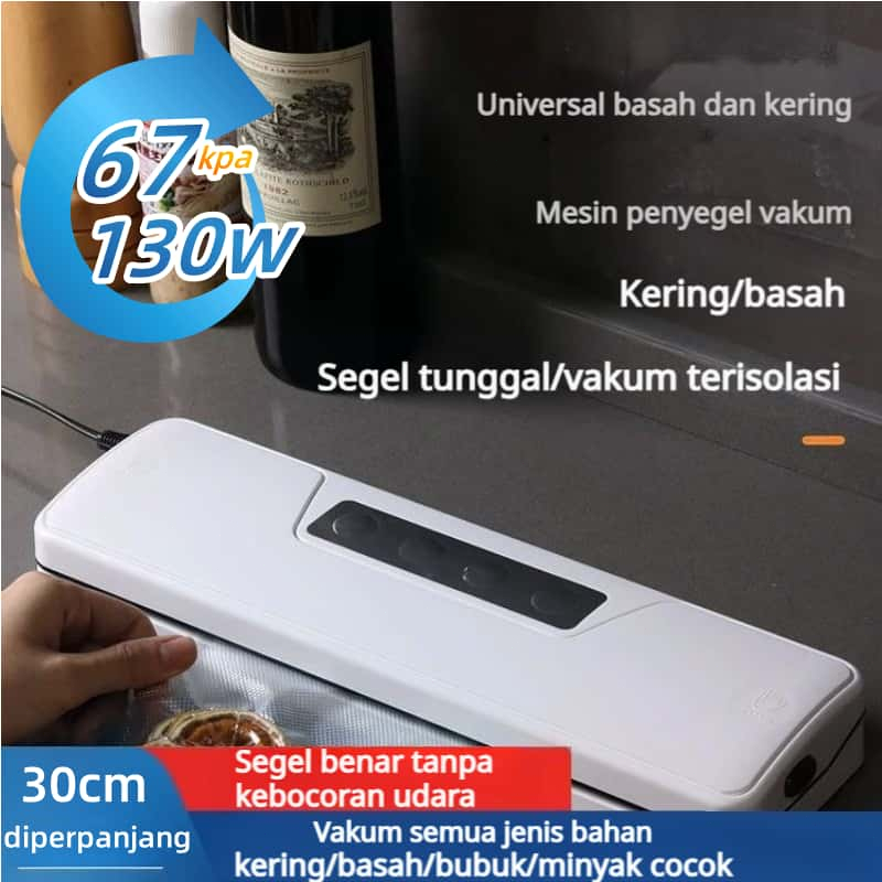 Vacuum Sealer Makanan / Mesin Vacum Makanan Portable / Alat Vakum Makanan Frozen (Free 10 Kantong Va