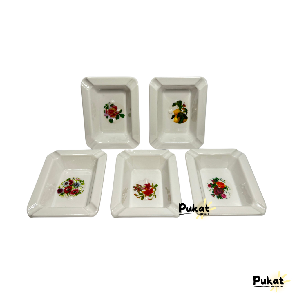 Asbak Rokok Melamin Premium Motif Bunga / Asbak Rokok Melamin Estetik