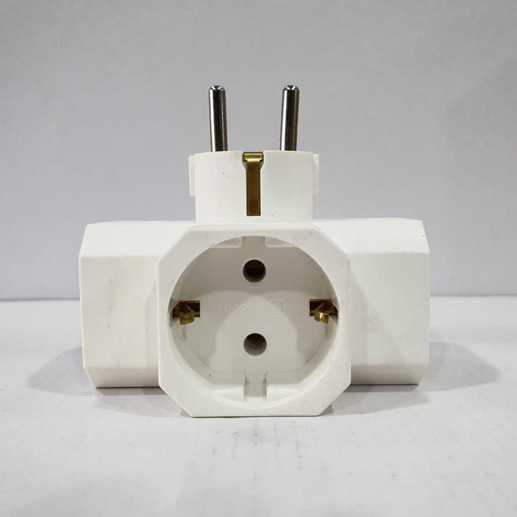 Steker T 3 Lubang Broco - Colokan Listrik Cabang 3