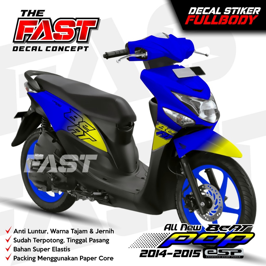 TERBARU decal beat pop 2014-2015 stiker beat pop 2014-2015 fullbody stiker fullblok honda beat pop 2