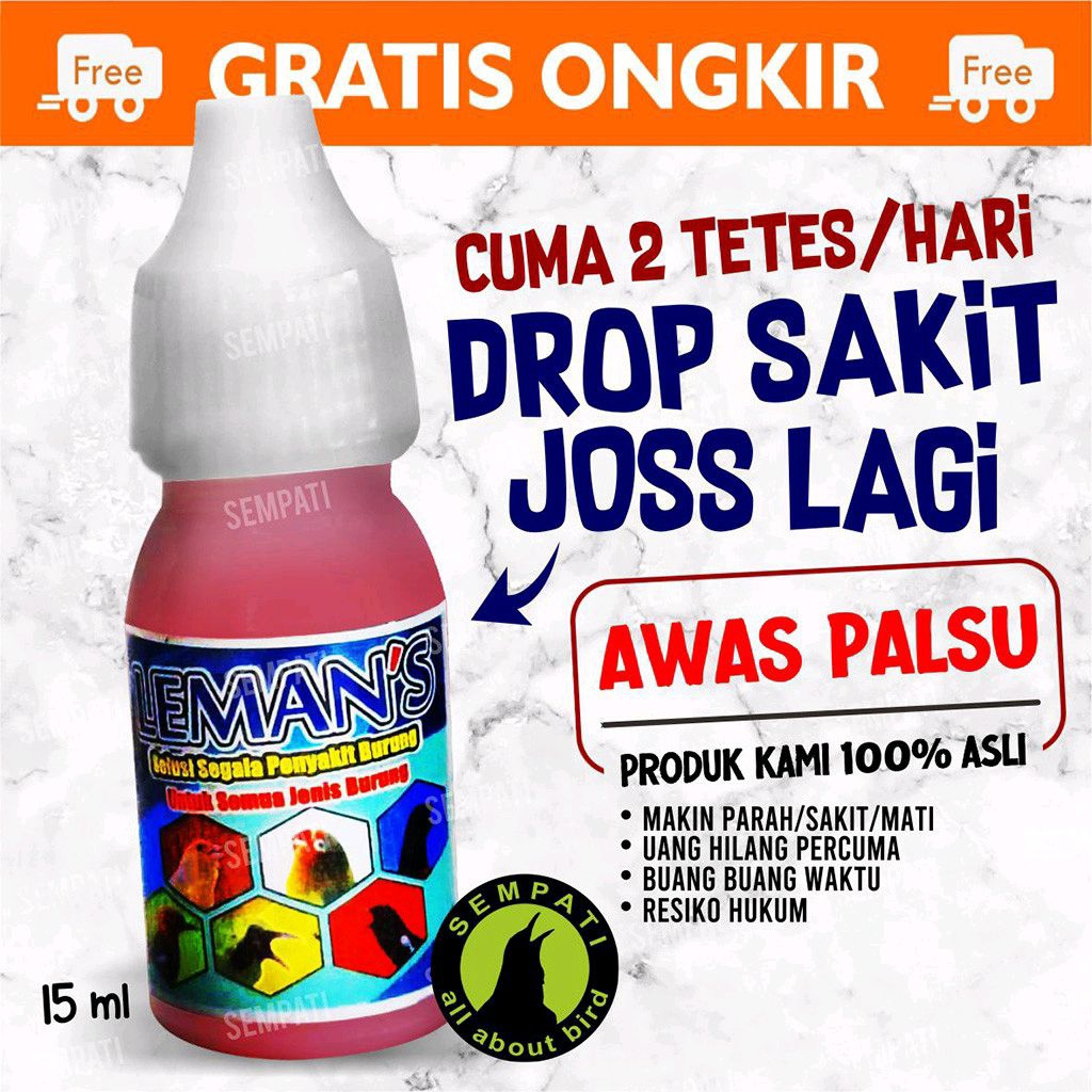 Lemans Obat Segala Penyakit Burung Obat Burung Murai Lovebird Kacer Kenari Cucak satu perbotol