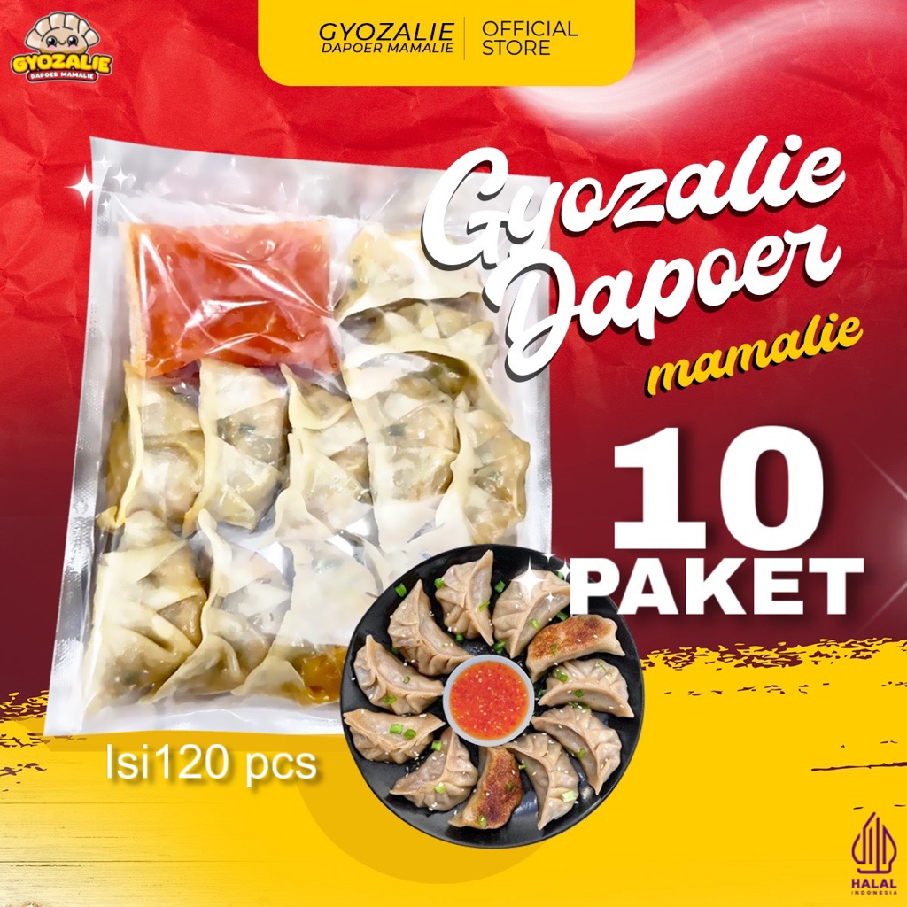 

10 PAKET Gyoza isi 120pcs free saus pedas Halal Homemade