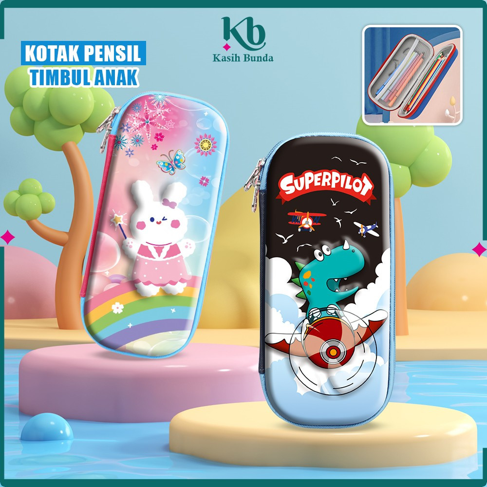 

Kotak Pensil 3D Karakter Timbul Penyimpanan Alat Tulis Anti Air / Tempat Pensil Anak Sekolah TK Import BUNDA A39