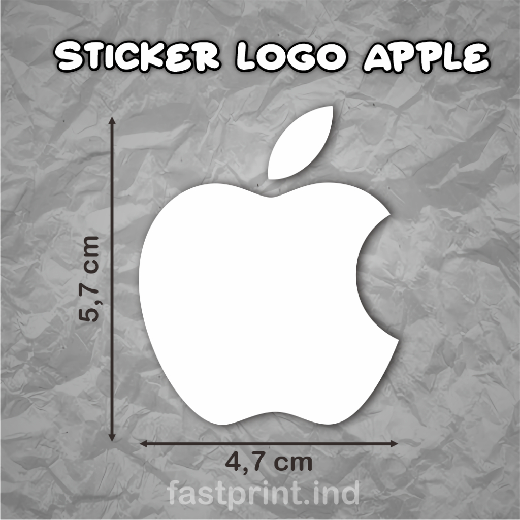 Stiker Premium Logo Apple Sticker Apple Standard Laptop Notebook Mobil