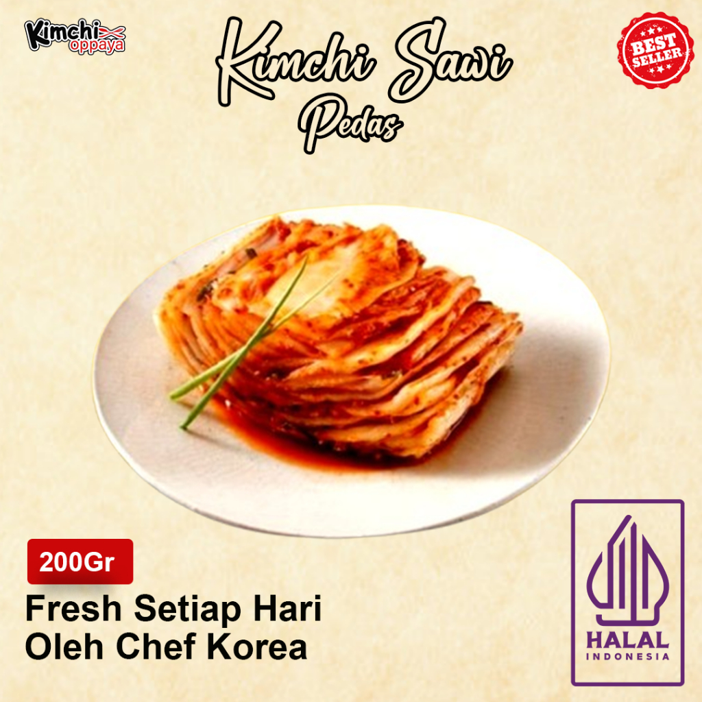 

Kimchi Sawi Rasa Pedes Korea 200 Gram Halal Authentic Korea