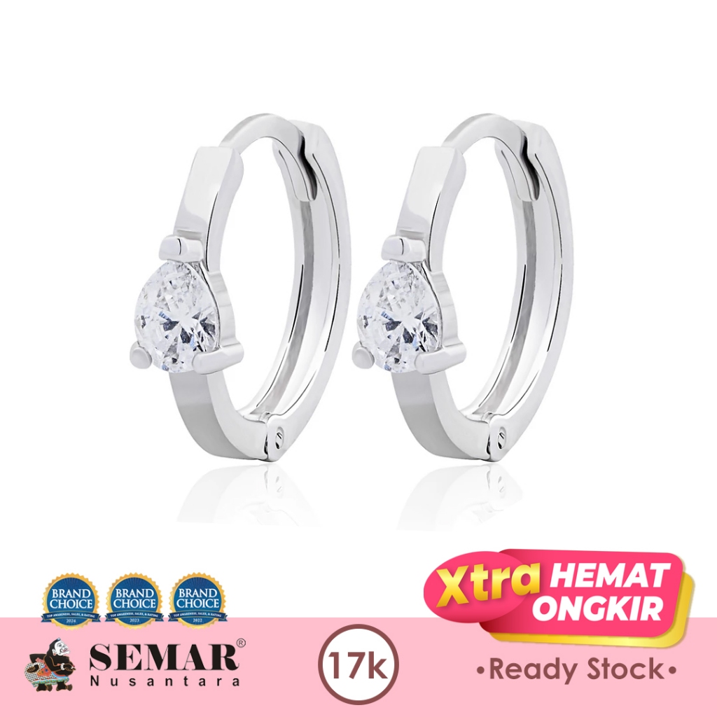 Anting Emas Haruka White Gold 17K Semar Nusantara