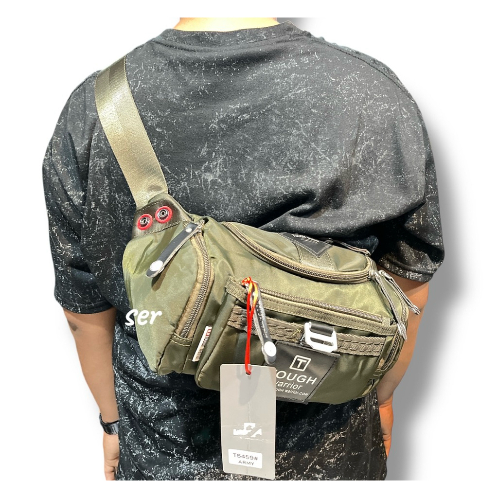 TAS PINGGANG TOUGH WARIOR 5459 PRIA IMPORT/ ORIGINAL TOUGH WARRIOR 5459/TAS SELEMPANG PRIA NILON TEB