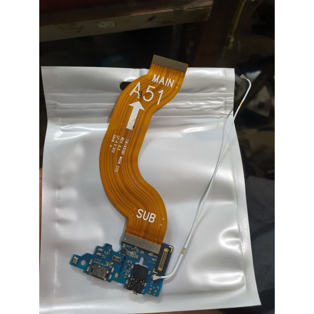 papan cas board cas dan fleksibel samsung a51 ori copotan