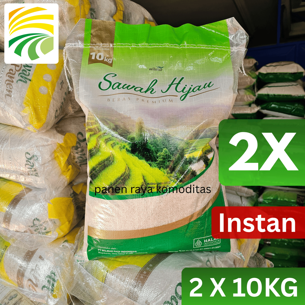 

Beras Sawah Hijau 10 Kg x 2 Pcs