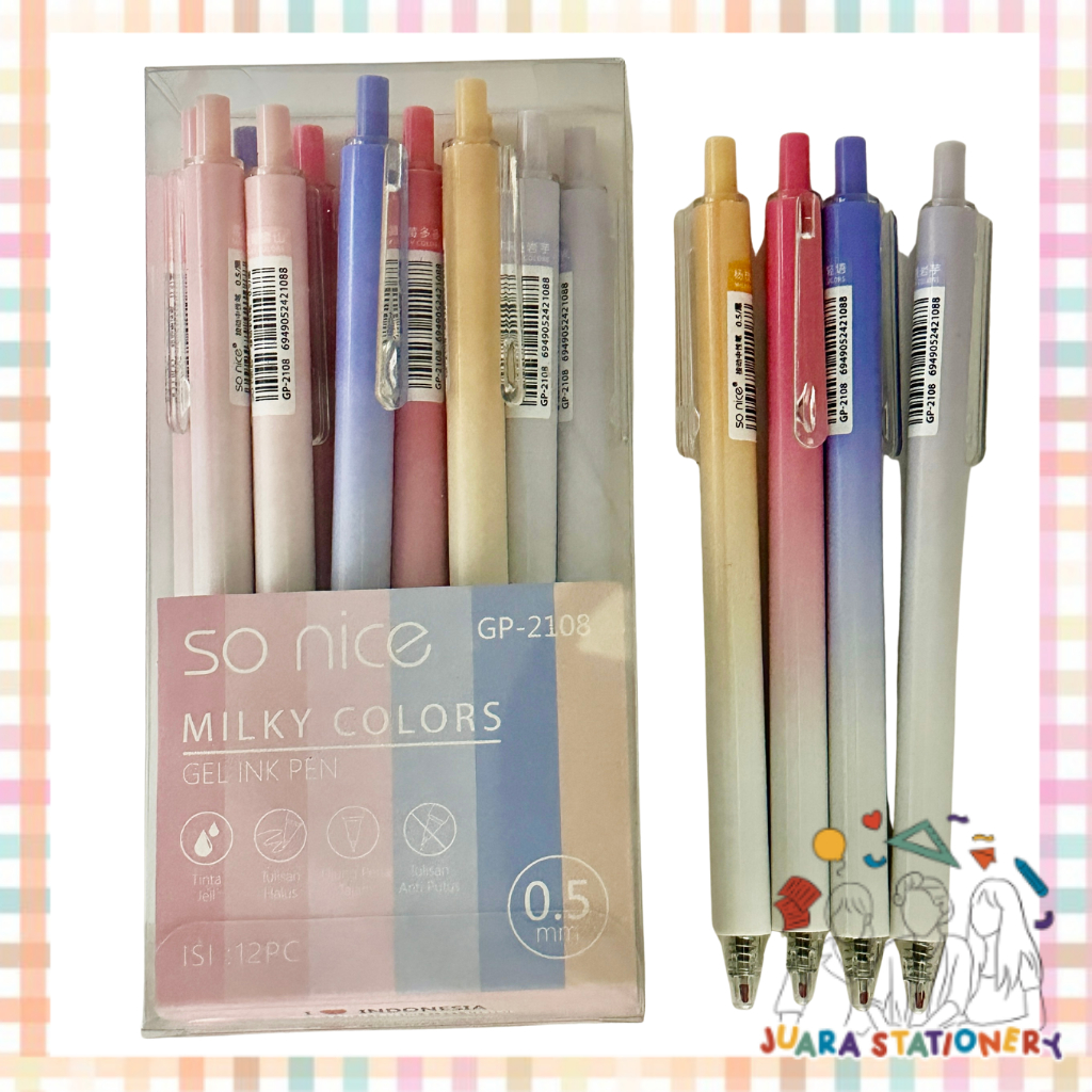 

(3027) Pulpen Gel GP-2108 Koala Premium Warna Pastel / Pulpen Estetik Aesthetic Pen Gel