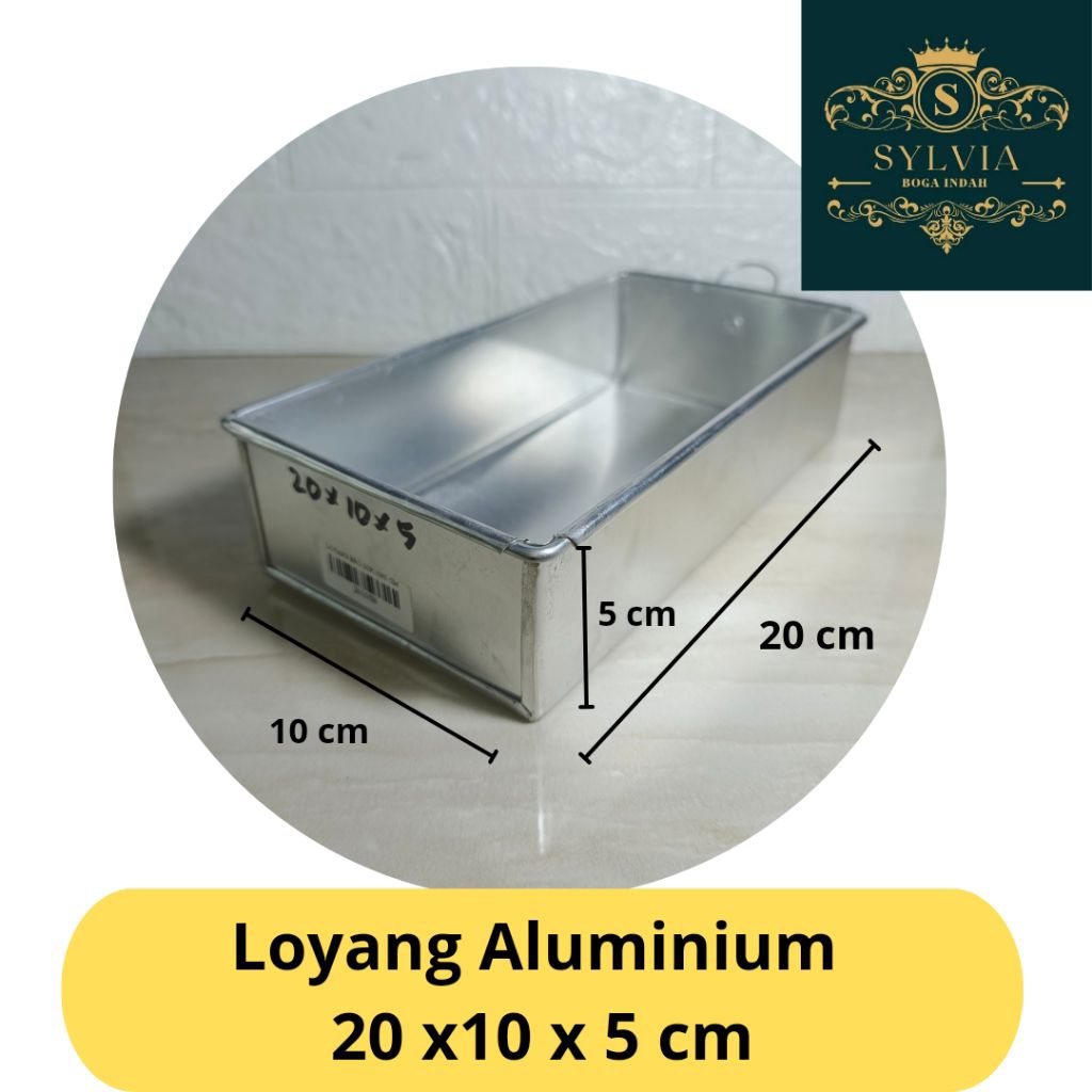 Loyang Brownies 20 x 10 x 4 cm, 20 x 10 x 5 cm, 22 x 10 x 5 cm, 23,5 x 10 x 5 cm.