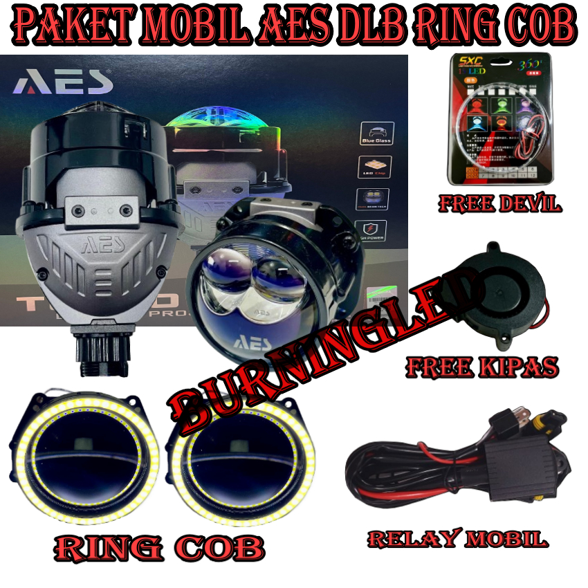 PAKET  MOBIL COB BILED DLB DOUBLE LASER 75 WATT ORIGINAL BILED AES PAKETAN RING COB 2,5 INCHI | BILE