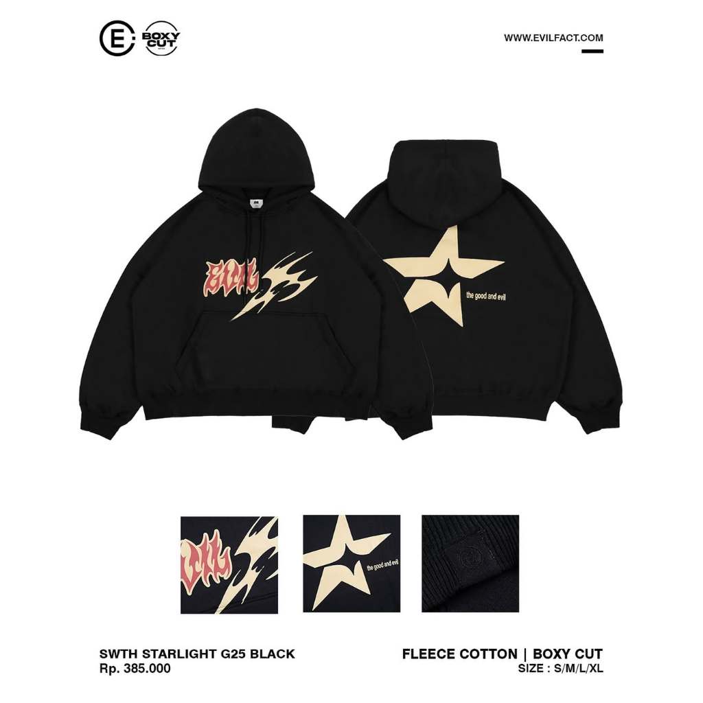 EVIL ARMY HOODIE - SWTH STARLIGHT G25 BLACK