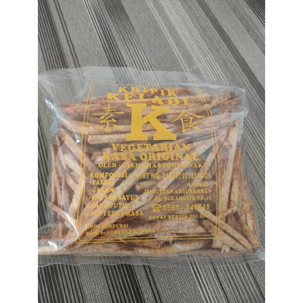 

keripik Keladi K vegetarian vegan pontianak