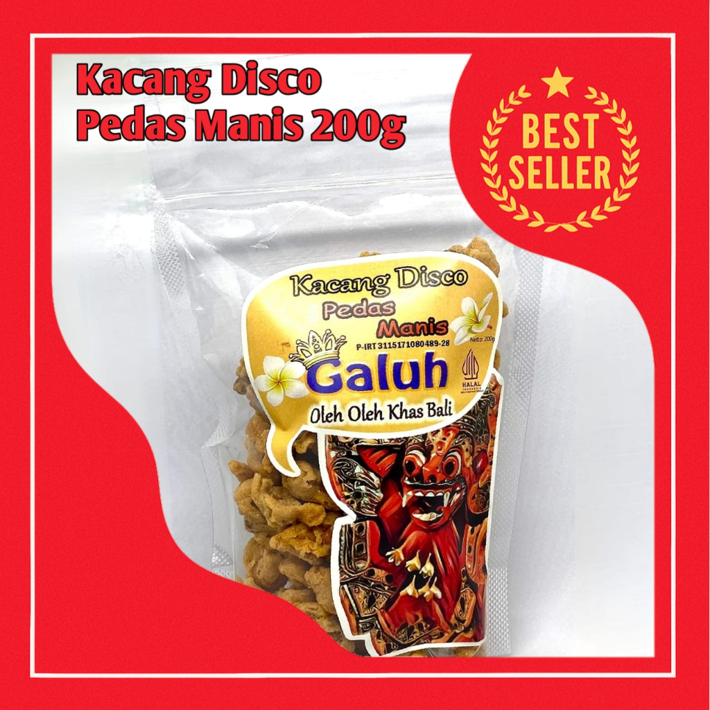 

Kacang Disco Galuh 200g – Oleh Oleh Khas Bali, Cemilan Pedas Manis Renyah Halal Jajanan Murah