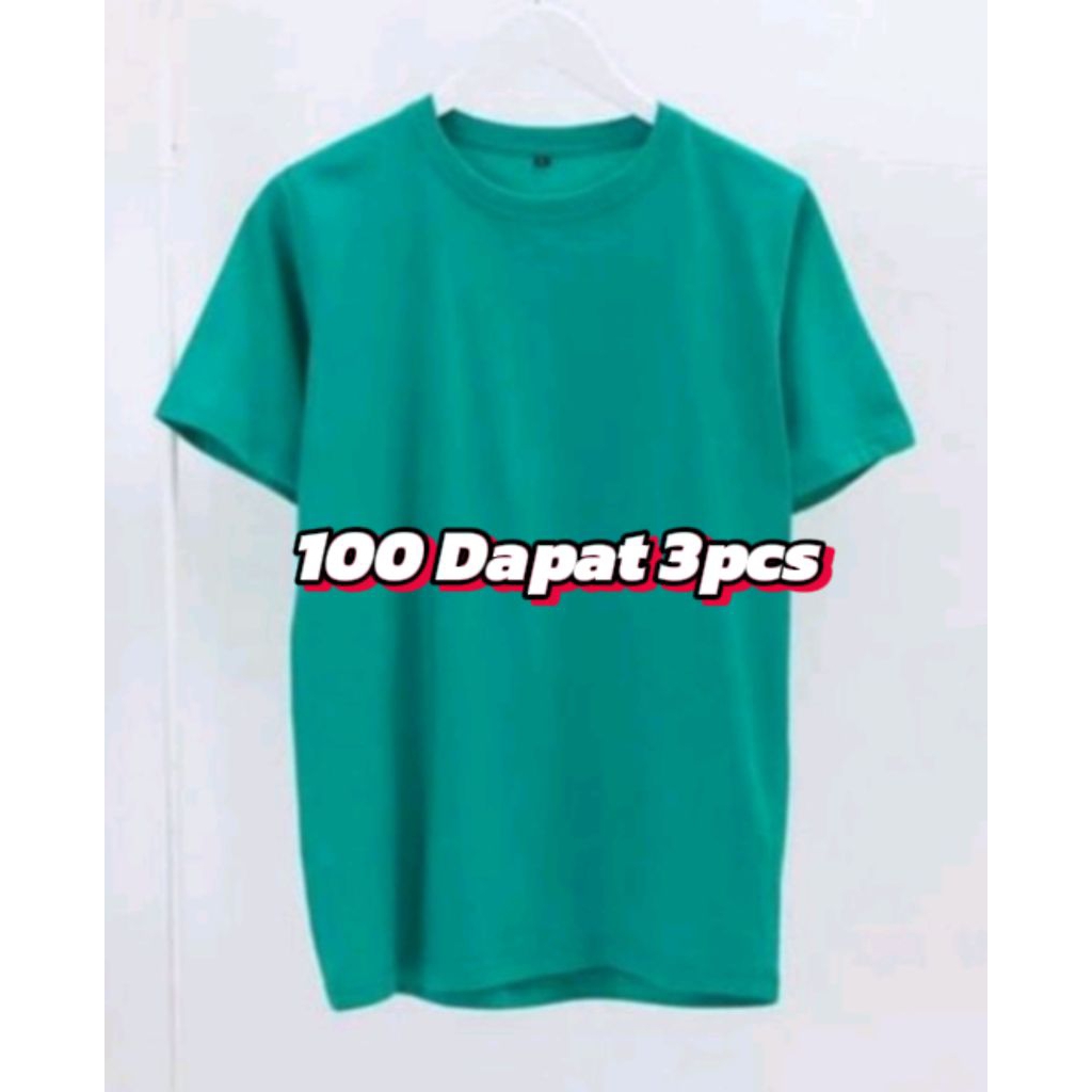 KAOS POLOS DISTRO COTTON COMBED 30S, 100 dapat 3 kaos sangat cocok untuk COWOK DAN CEWEK