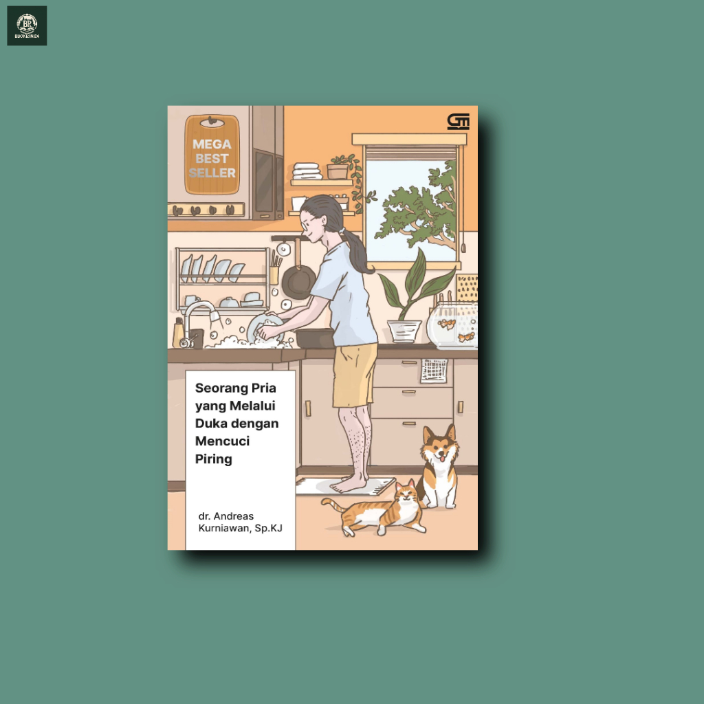 Seorang Pria yang Melalui Duka dengan Mencuci piring