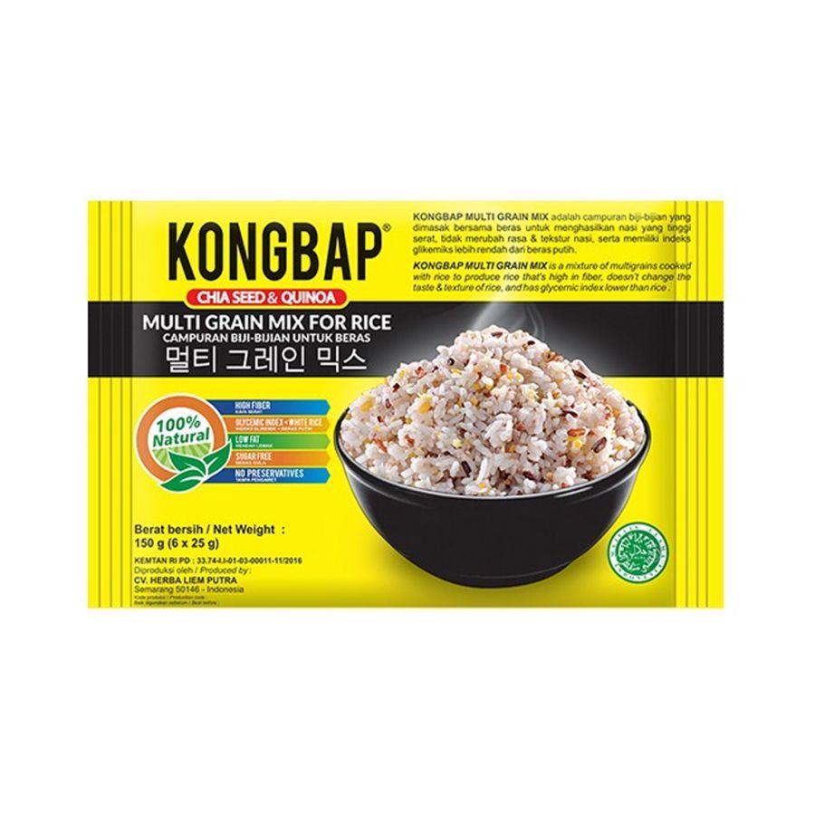 

Kongbap Multi Grain Mix Chia Seed Quinoa For Rice 6 sachets 150gram