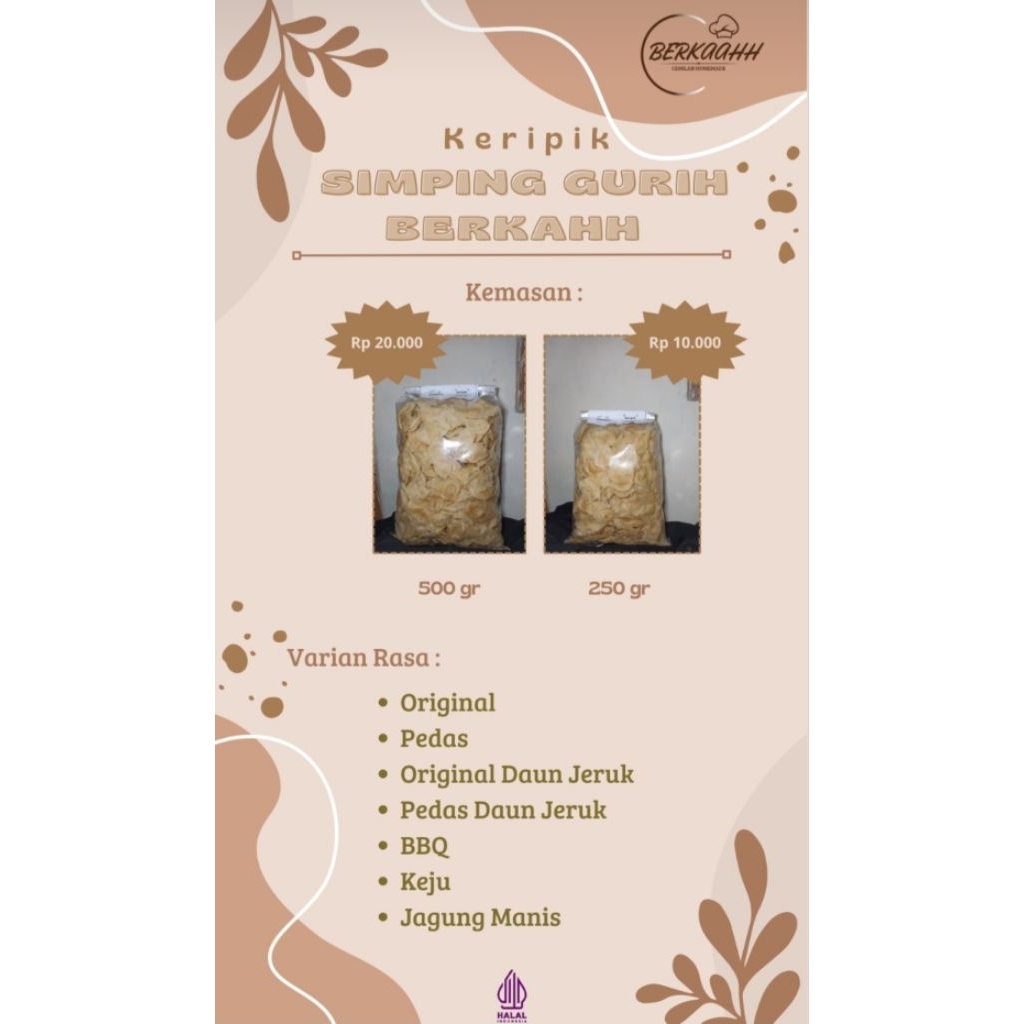 

simping gurih, untuk 1kg