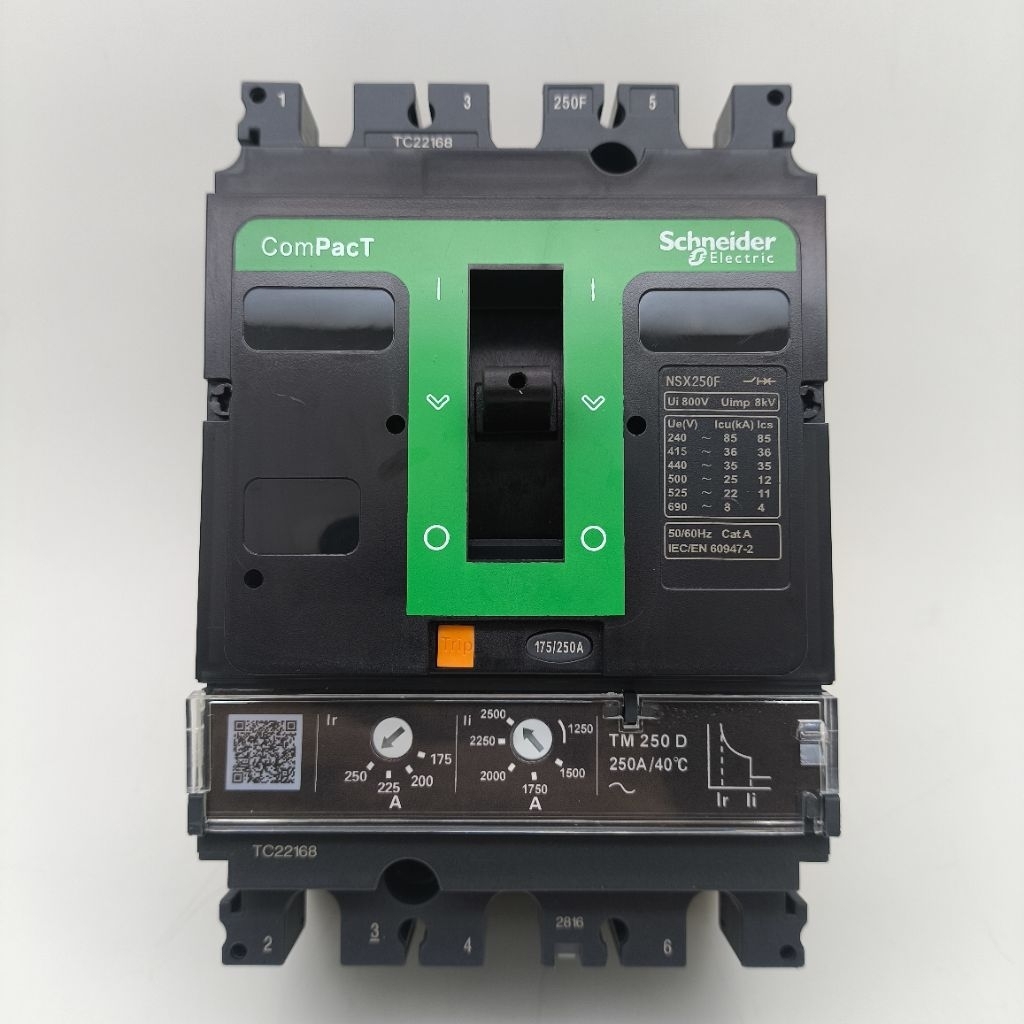 MCCB/BREAKER NSX250F 175A-250A 36KA 3POLE TM250D Schneider LV431630 3P 3 P 3 Pole 3 Phase 3Phase C25
