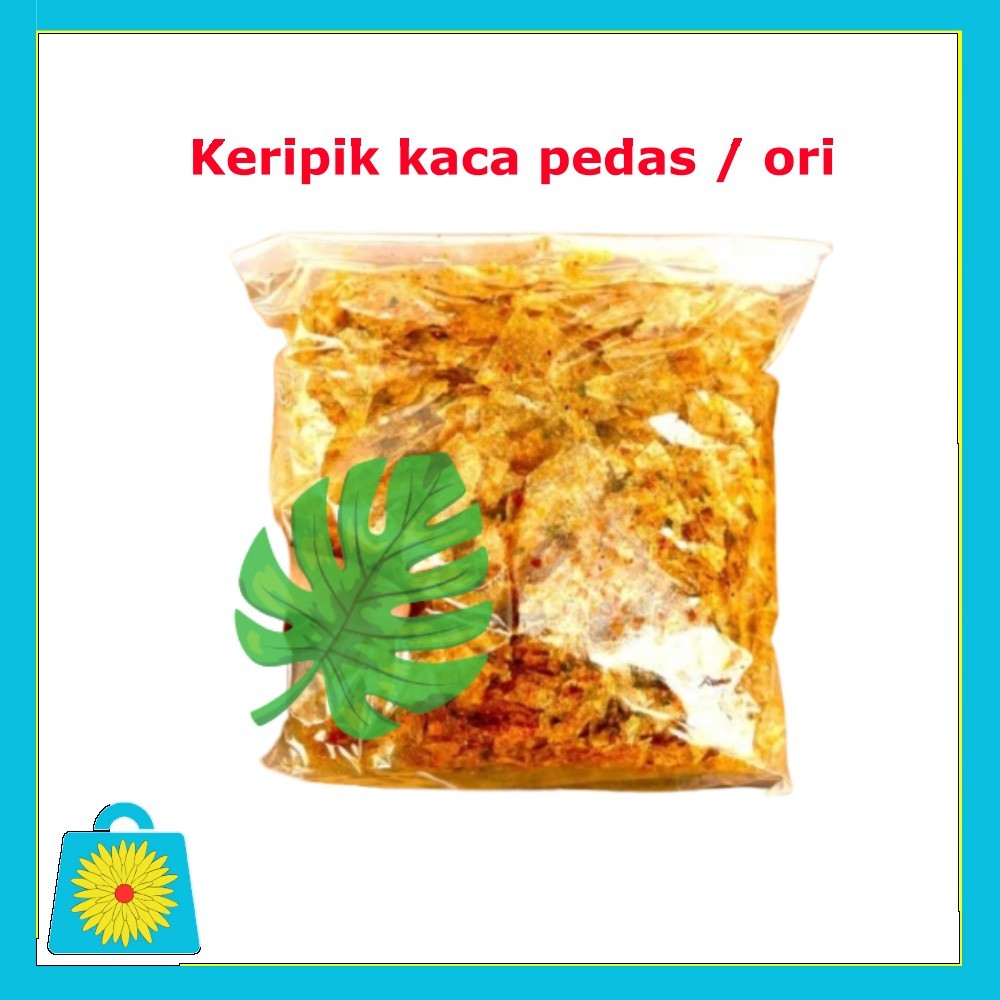 

Keripik kaca pedas & original 250 gram dan 500 gram