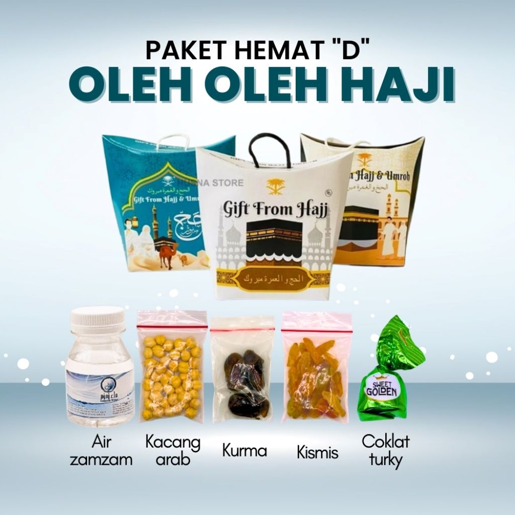 

Paket Hemat Oleh-oleh Haji dan Umroh Paket D isi Air Zamzam Dus tali