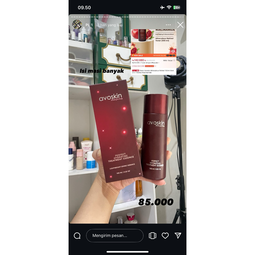 PRELOVED ESSENCE TONER AVOSKIN