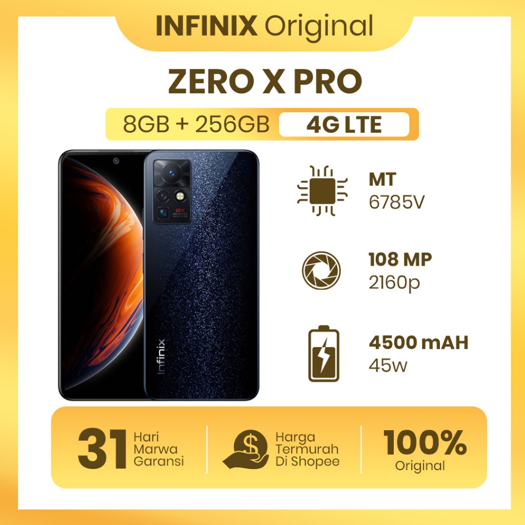 Infinix Zero X PRO 8/256GB FullSet Original Second Garansi 100% Normal Tanpa Kendala