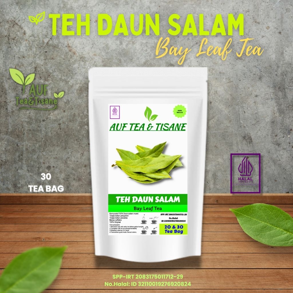 

AUFtea&tisane Bay Leaf Tea | Teh Daun Salam,Isi 30 Tea bag (Teh Celup)