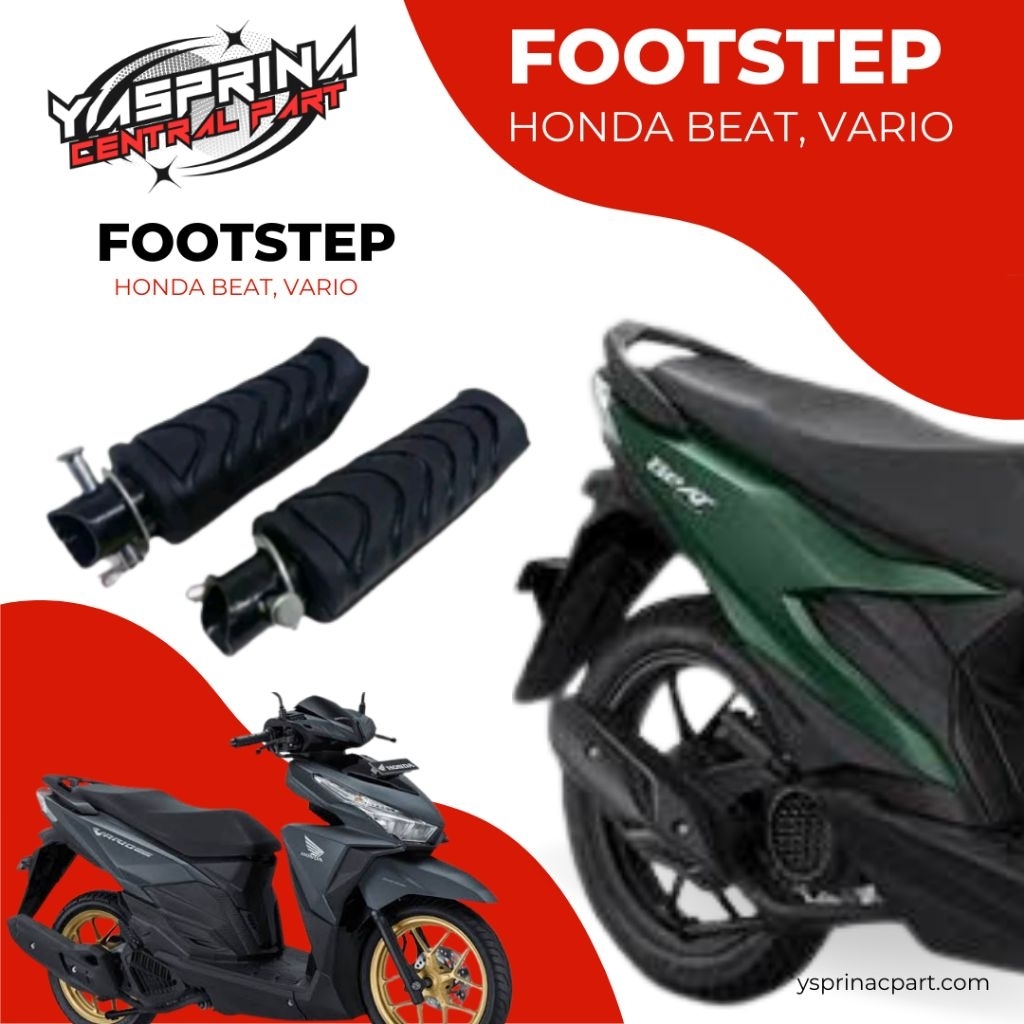 KARET FOOTSTEP STEP BELAKANG HONDA BEAT BEAT FI SCOOPY FI SPACY FI VARIO TECHNO 125 VARIO 150 BEAT S