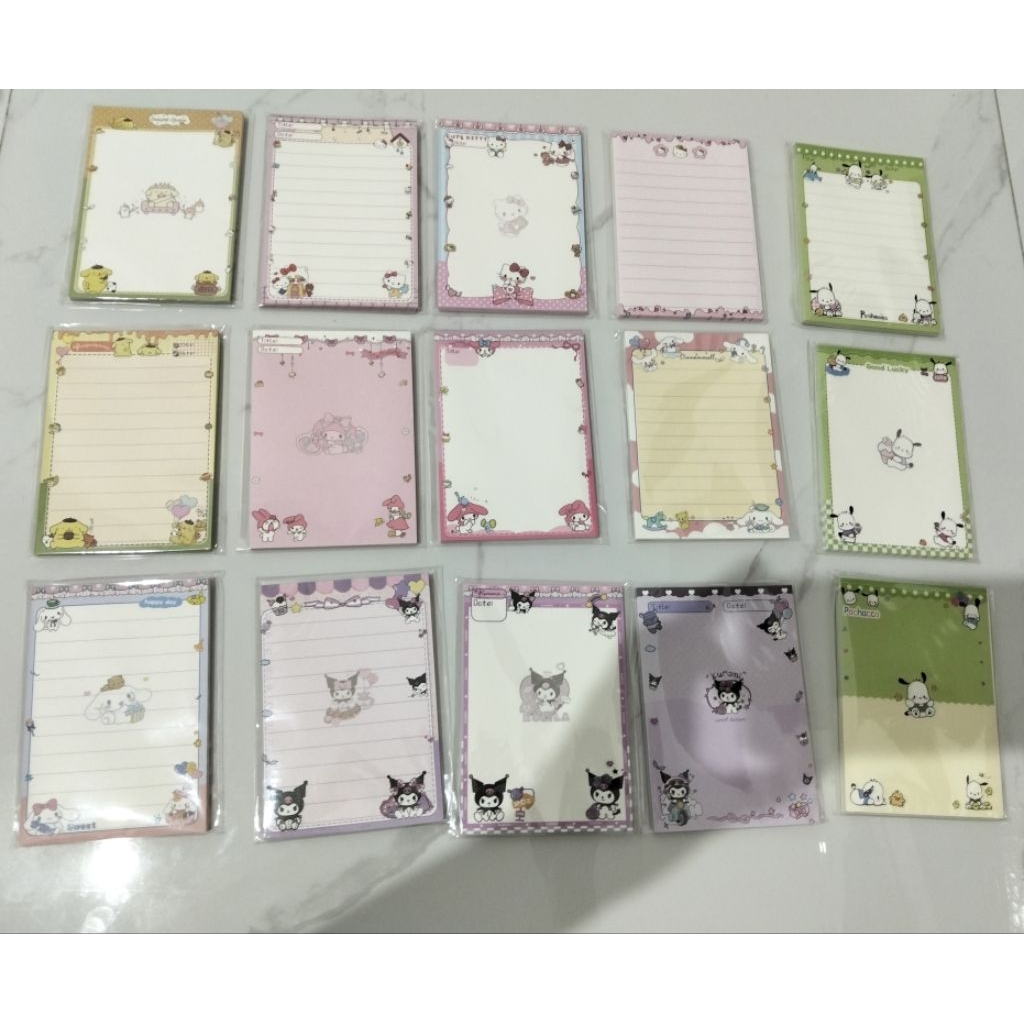 

Memopad Sanrio A7 motif lucu isi 50 lembar