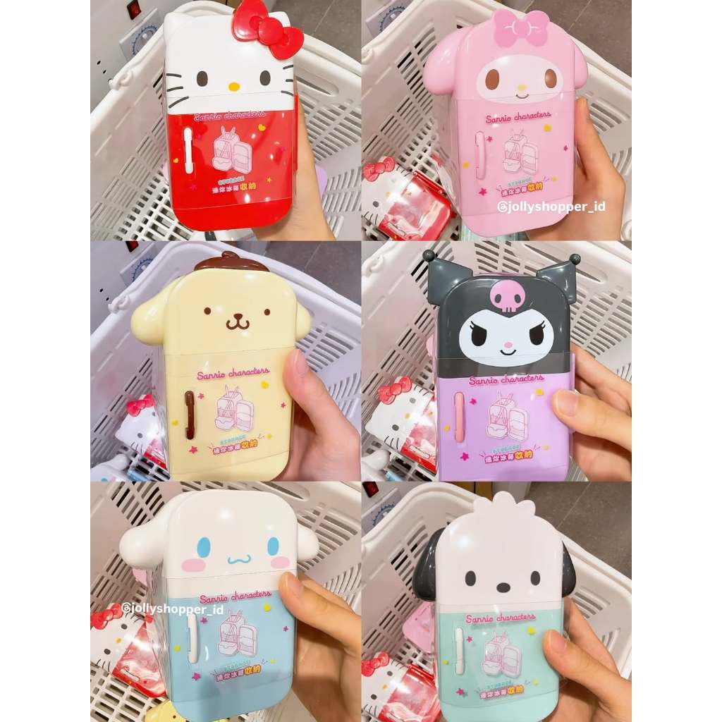 [READY STOCK] Sanrio Licensed Mini Fridge Storage Box Penyimpanan Kulkas Mini / My Melody Pompompuri