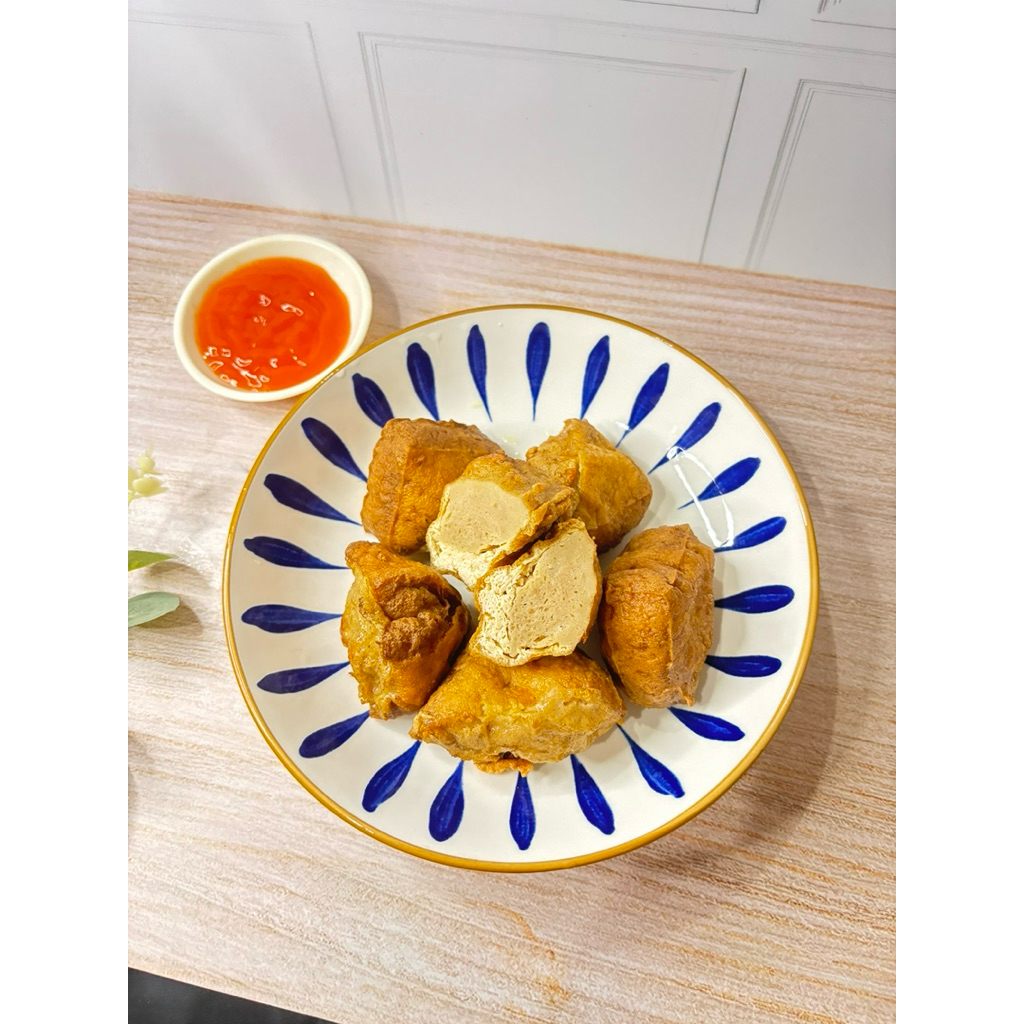 Tahu Bakso Premium isi 10 Tahu Pong dengan Isian bakso sapi lengkap dengan sambal cocol