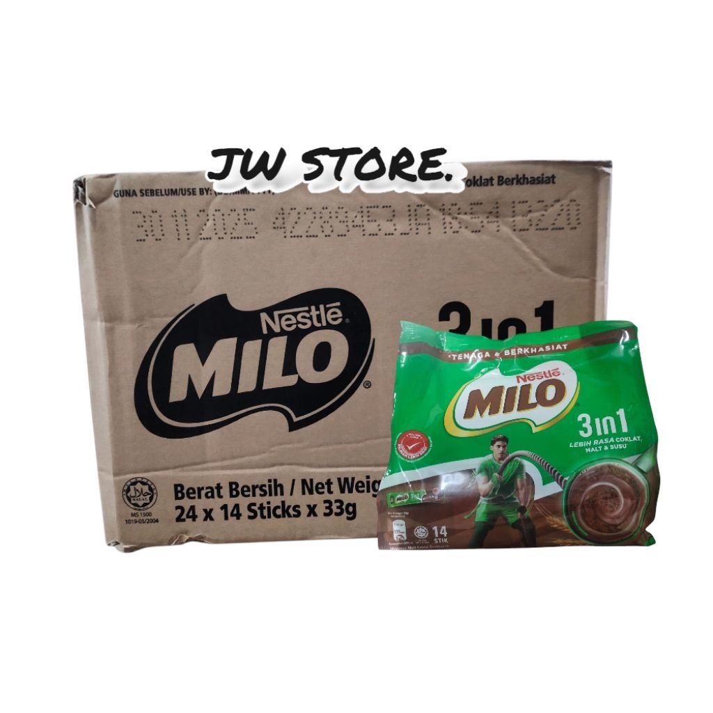

Milo 3in1 Sachet Original Nestle 1Dus (24 x 14 x 33Gr)