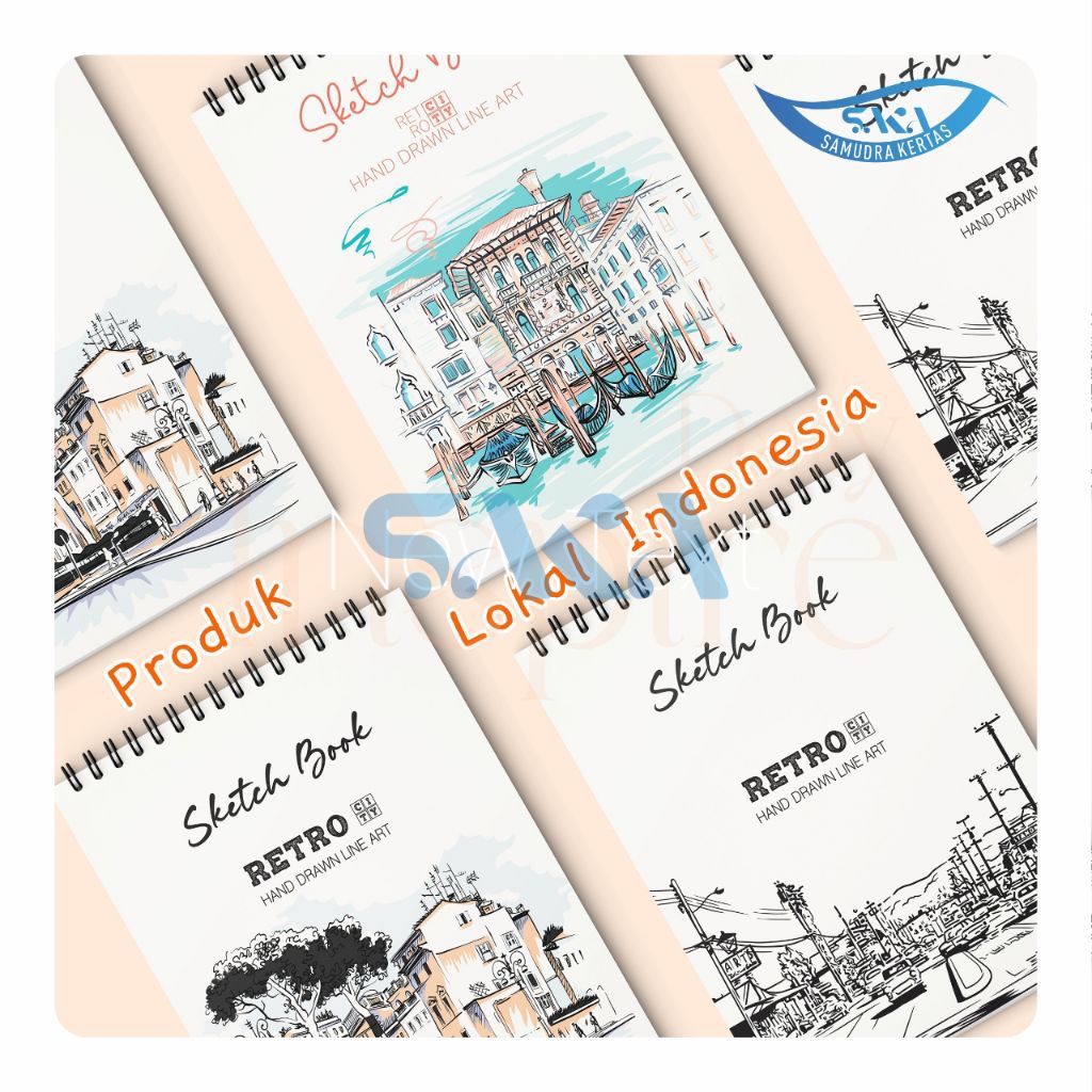 

Terbaru Sketchbook Vintage A5/A4/A5 Buku Gambar Vertikal Jilid Spiral Buku Sketsa 40 Lembar/ 80 Halaman