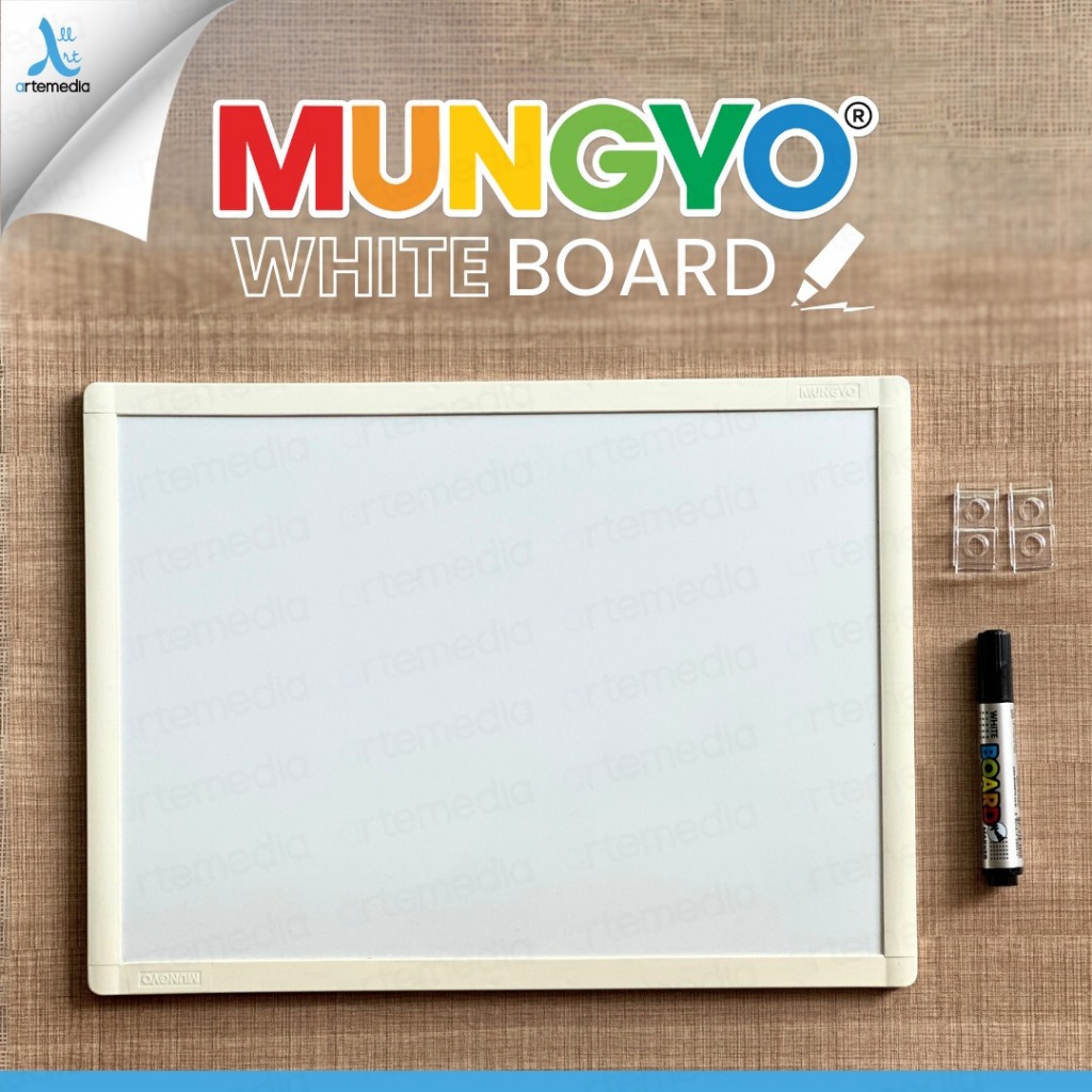 

Mungyo Whiteboard Ivory Frame Multi-Purpose Writing Board for Study, Meeting, Brainstorming, Daily Notes & Kids' Learning Papan Tulis Serbaguna untuk Les, Meeting, Catatan Harian & Edukasi Anak