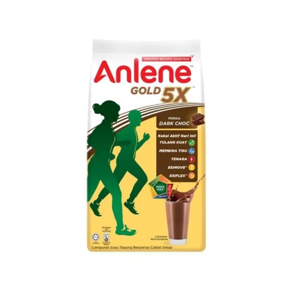 

ANLENE Gold 5X Dark Chocolate High Calcium High Protein Susu Bubuk Instan Malaysia (550g)