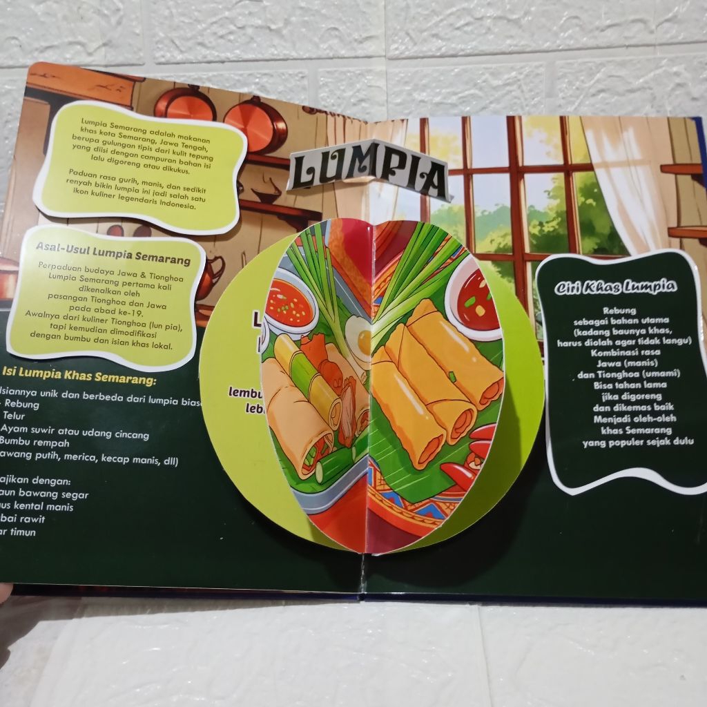 

Pop up Book 3 halaman, Custom design, UK 20x28,5 cm , hardcover glossy