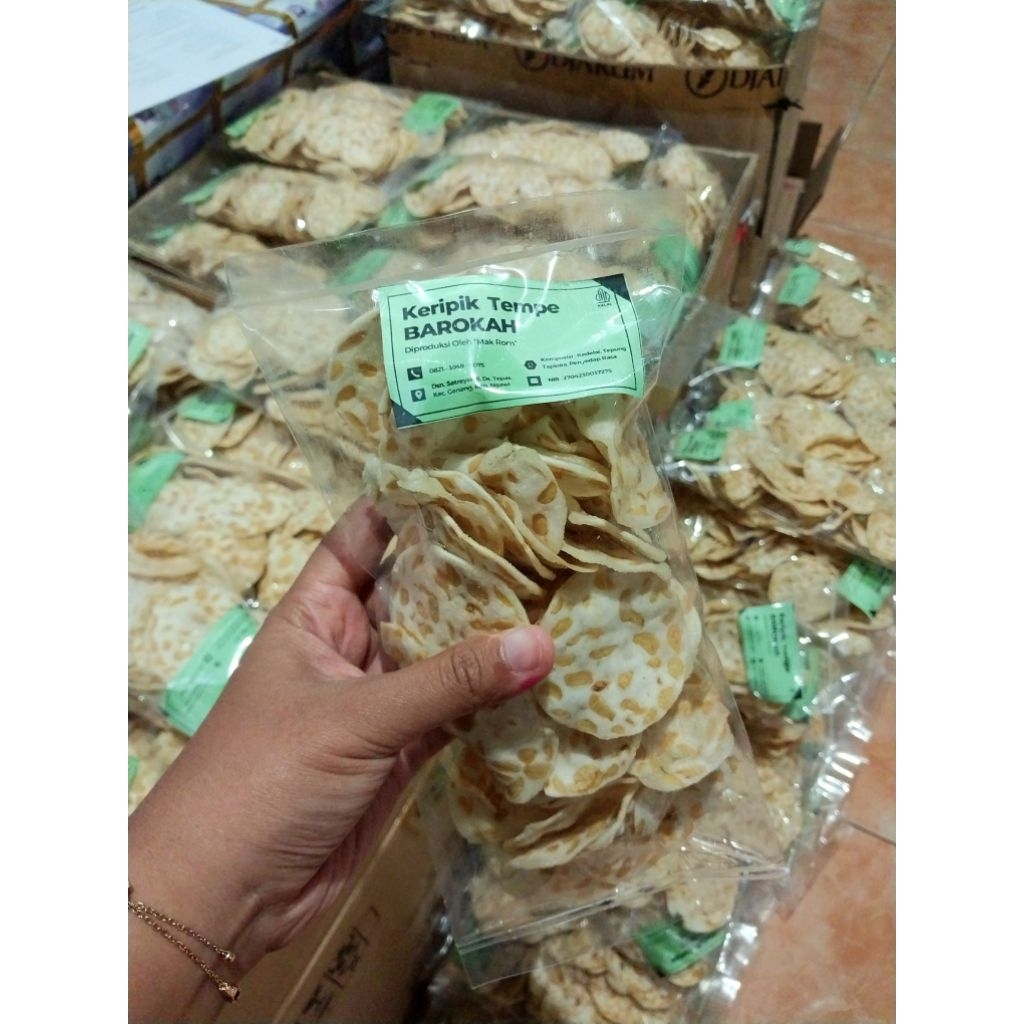 

Keripik Tempe Sagu bulat kemasan mini 100gr