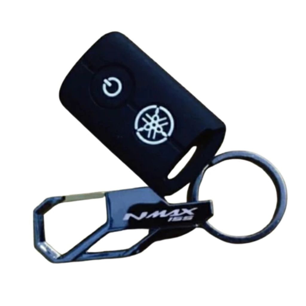 Gantungan kunci keyless Nmax + Cover silikom remot motor Nmax 2020-2023
