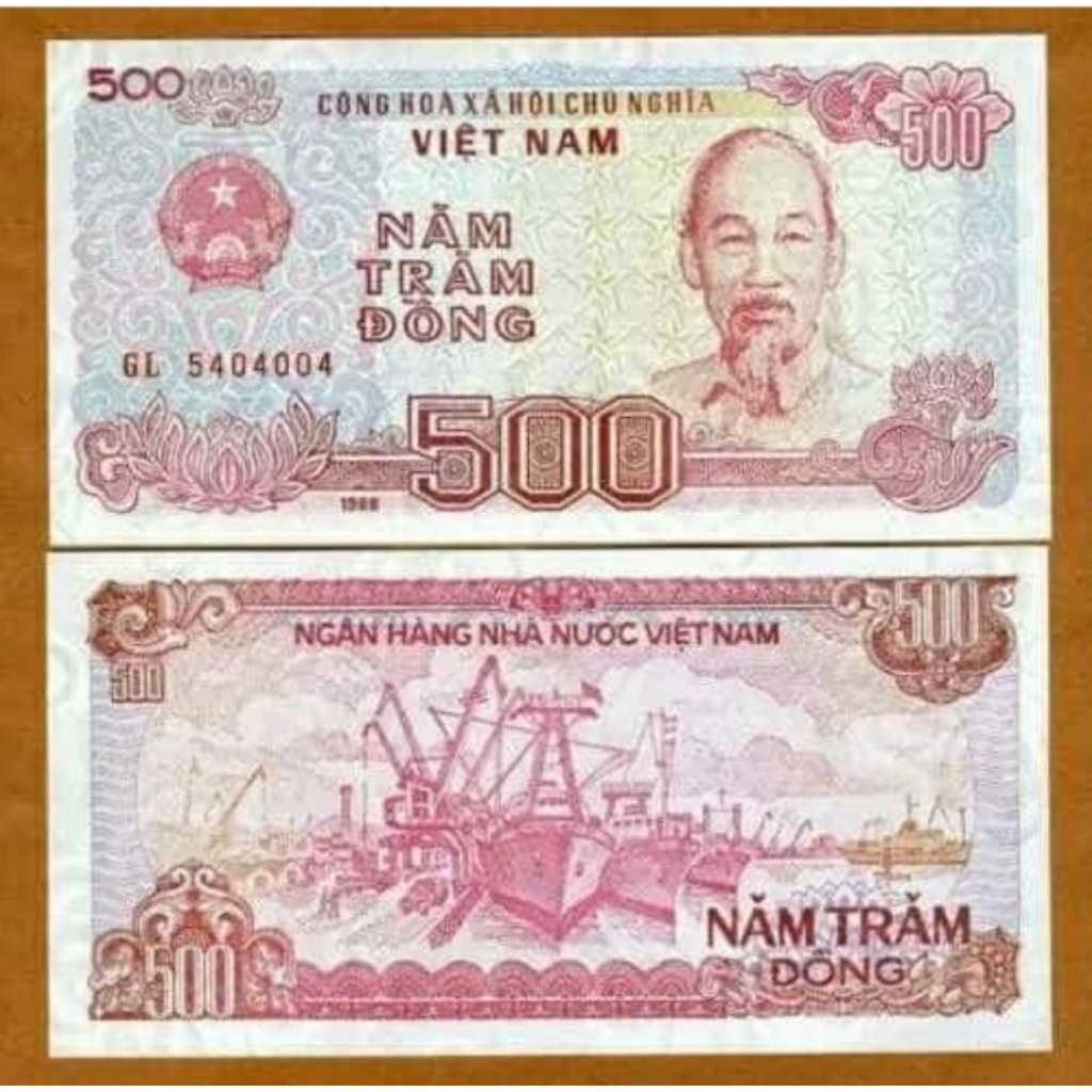 uang asing 500 Dong Vietnam