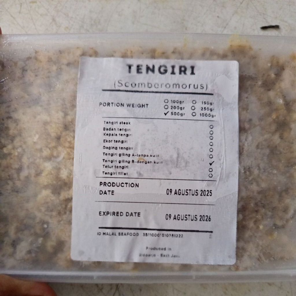 

ikan tenggiri giling500gram