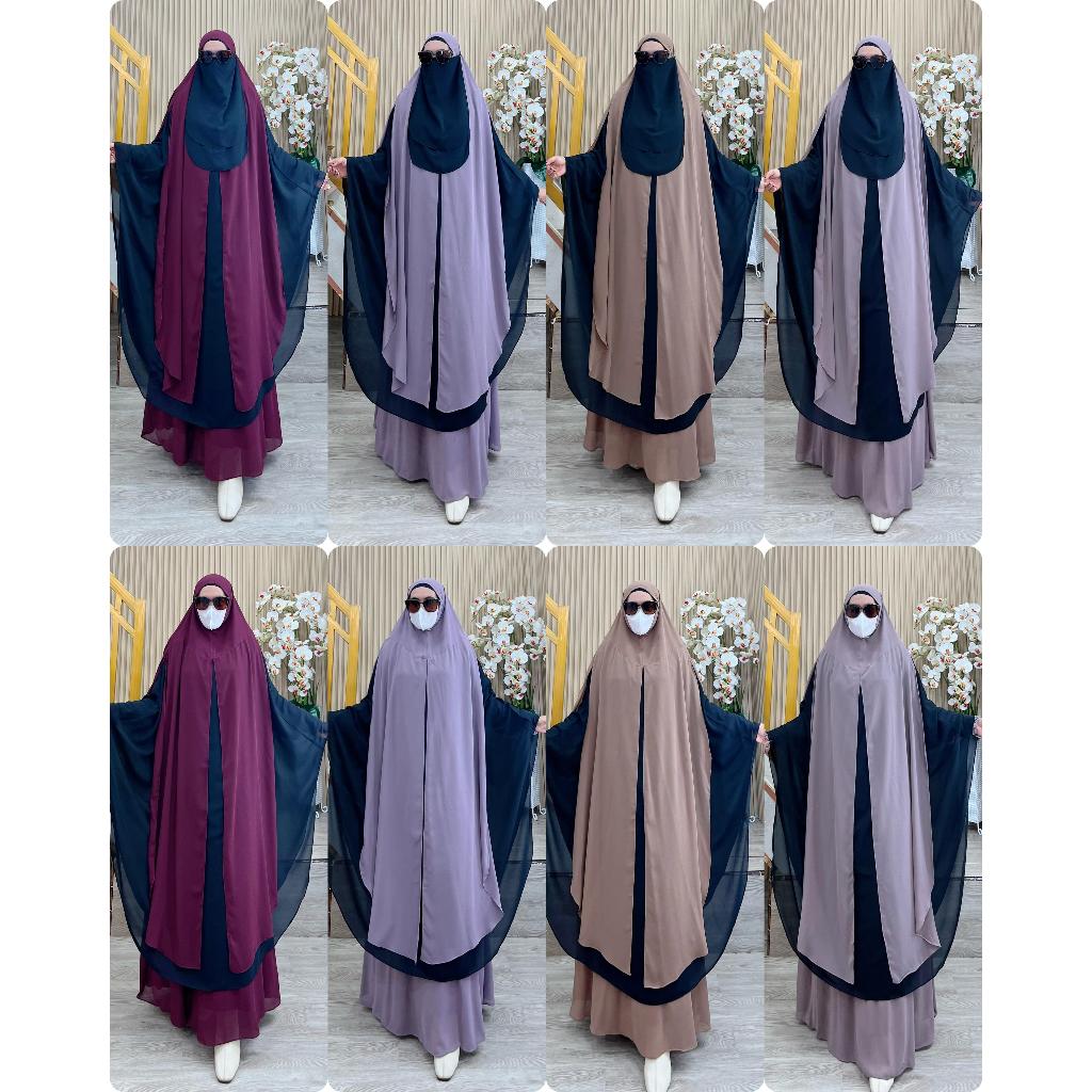 Gamis Jubah Jumbo Syar'i Kode IMANA Non Pet Matt Ceruti BabyDoll By AJEZAS