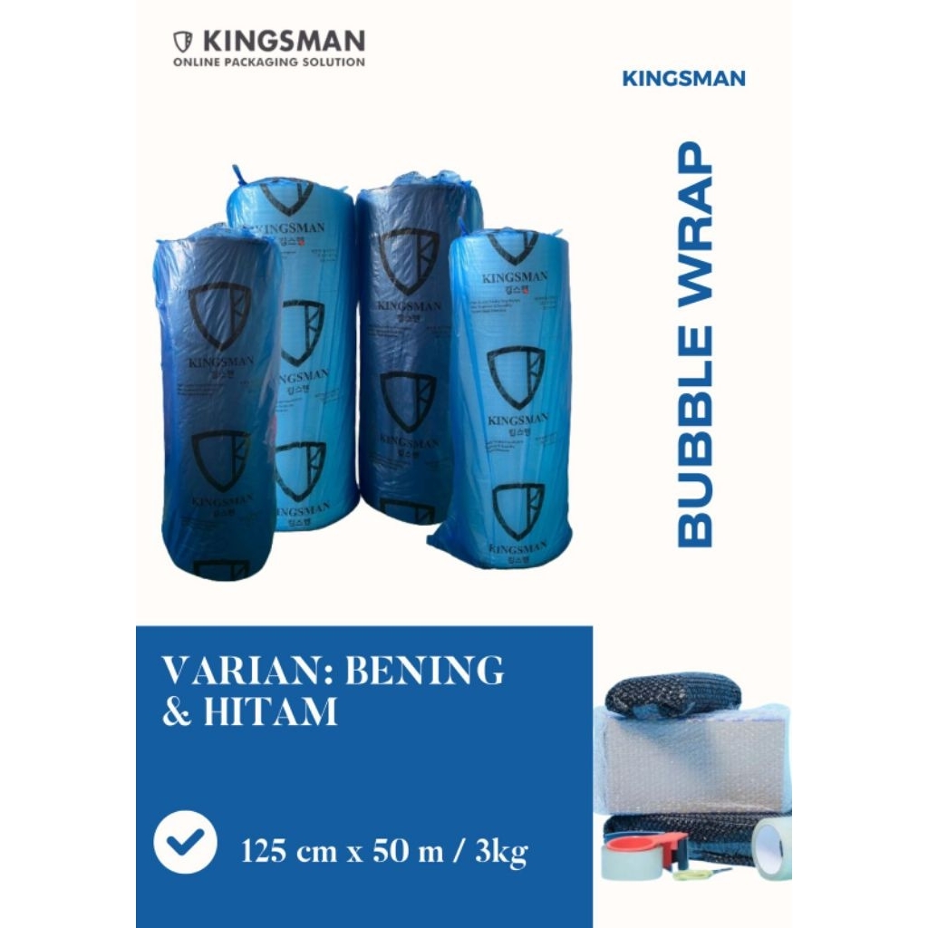 

BUBBLE WRAP "KINGSMAN 3.0kg" , TERMURAH UKURAN 125cmX50m