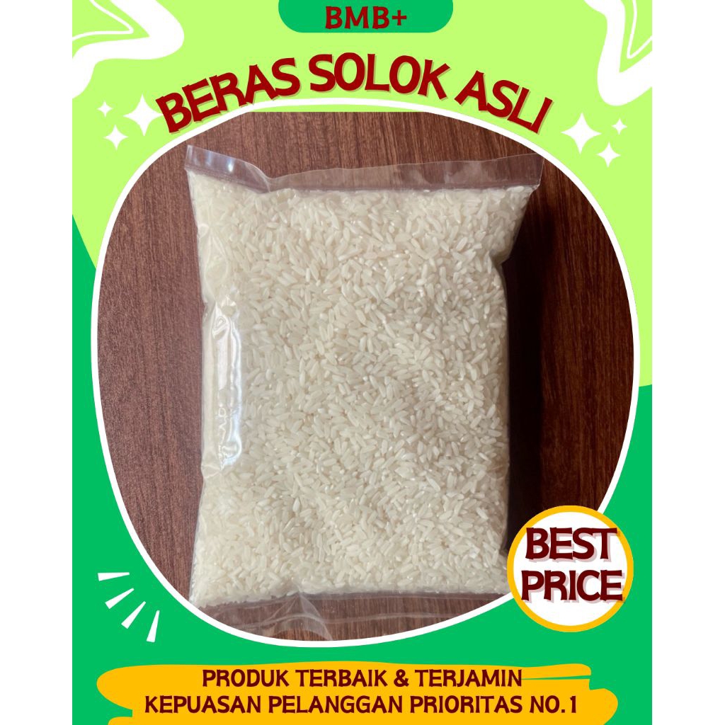 

BMB+ Beras Solok Asli Kualitas Terbaik Kemasan 1 Kg